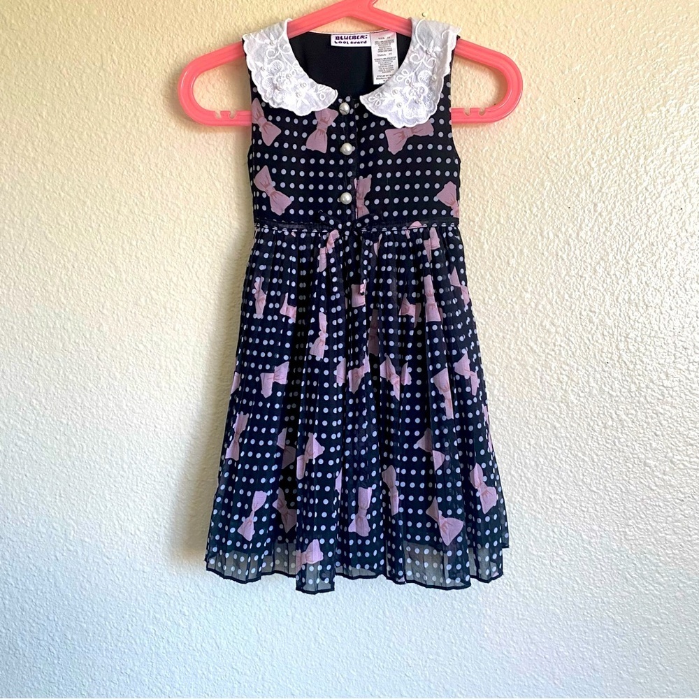 Blueberi  Boulevard  Toddler Polkadot Dress